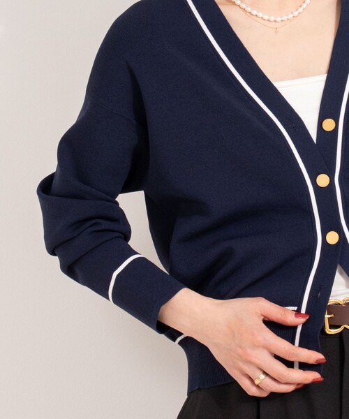 NOLLEY'S（ノーリーズ）の「総針配色Vカーディガン