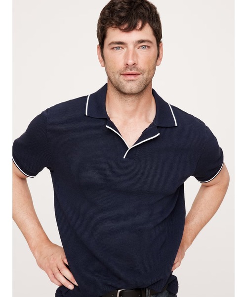 Banana Republic（バナナリパブリック）の「コットン メッシュポロシャツ◆（シャツ/ブラウス・メンズ・ネイビー/その他/ラベンダー・XL/S/M/L）」の2枚目の写真