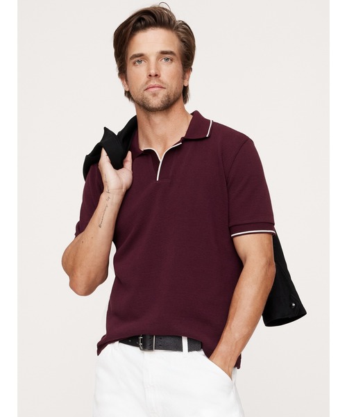 Banana Republic（バナナリパブリック）の「コットン メッシュポロシャツ◆（シャツ/ブラウス・メンズ・ネイビー/その他/ラベンダー・XL/S/M/L）」の3枚目の写真