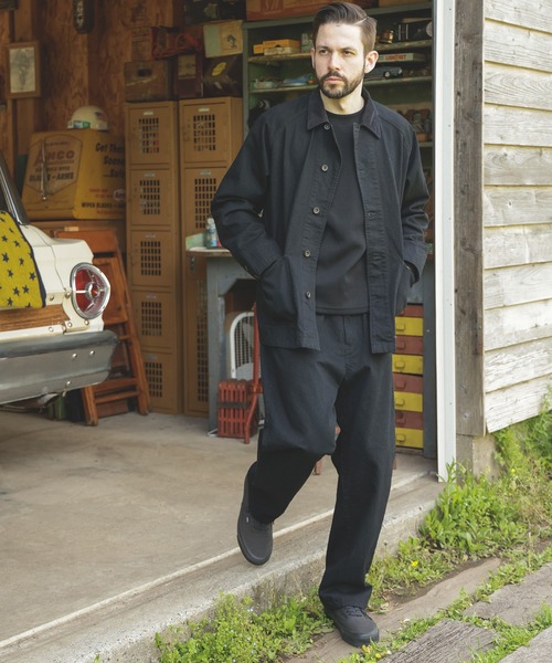 MR.OLIVE（ミスターオリーブ）の「RINSE WASH 12oz CRUNCH DEINIM / 5-BUTTON COVERALL（カバーオール・メンズ・ブラック/インディゴブルー・SMALL/MEDIUM/LARGE）」の12枚目の写真
