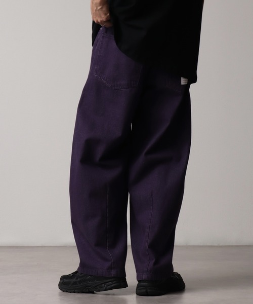 Art re A select(アトリエセレクト)の「ワイドバレルレッグ フェイドカラーデニムパンツ(デニムパンツ・メンズ・ブラック/カーキ/ベージュ/インディゴブルー/パープル・M/L/LL)」の22枚目の写真