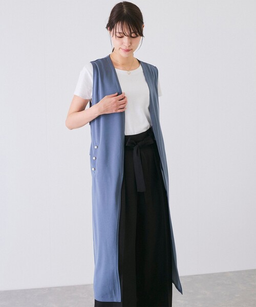 Jayro(ジャイロ)の「バックチュールジレ(その他トップス・レディース・グレー/ブルー/オフホワイト/ブラック・M)」の20枚目の写真