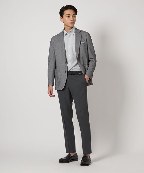 green label relaxing（グリーンレーベルリラクシング）の「A+ COOL Pバーズアイ アジャスター スラックス -ウォッシャブル・ストレッチ・接触冷感-（スラックス・メンズ・ネイビー/ダークグレー/その他1・S/M/L/XL/XS）」の7枚目の写真