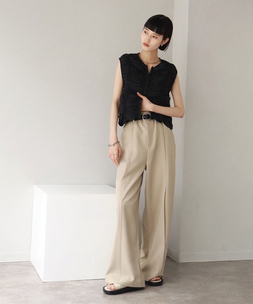 NOGLE（ノグル）の「【NOGLE/ノグル】フリルノースリートップス（その他トップス・レディース・ホワイト/ブラック/チャコール・FREE）」の19枚目の写真