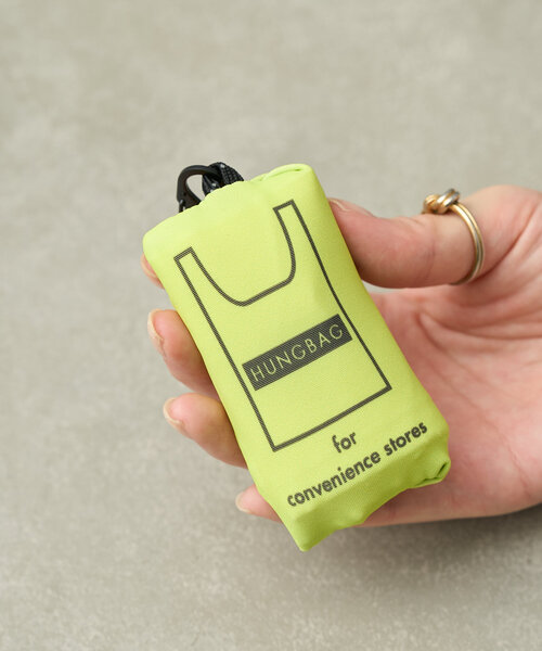 BIRTHDAY BAR（バースデイバー）の「HUNGBAG/Large　エコバッグ（エコバッグ/サブバッグ・レディース・ミント/ブラック/ベージュ/イエロー・0）」の9枚目の写真