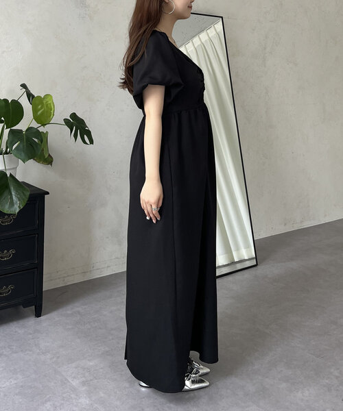 prose verse（プロズヴェール）の「シャーリングVネックナローワンピース（ワンピース・レディース・ブラック系その他/アイボリー/ブラック・MEDIUM/LARGE/PM/PL）」の22枚目の写真