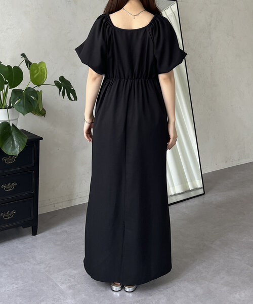 prose verse（プロズヴェール）の「シャーリングVネックナローワンピース（ワンピース・レディース・ブラック系その他/アイボリー/ブラック・MEDIUM/LARGE/PM/PL）」の21枚目の写真