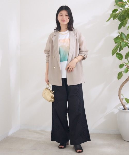 KATHARINE ROSS（キャサリンロス）の「【KATHARINE ROSS】SUMMERフォト海岸Tee（Tシャツ/カットソー・レディース・ブラック/オフホワイト・MEDIUM）」の15枚目の写真