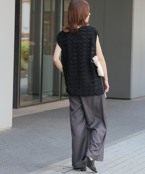 JOURNAL STANDARD relume（ジャーナルスタンダード　レリューム）の「《WEB限定追加2》フリンジベスト（ベスト・レディース・ブラック・FREE）」の14枚目の写真