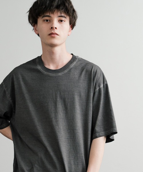 Rocky Monroe(ロッキーモンロー)の「ルーズシルエット ダブルグラデーションクルーネック半袖Tシャツ(Tシャツ/カットソー・メンズ・グレー/カーキ/ブラウン/オレンジ/パープル/ブルー/ブラック/ピンク/グリーン・M/XL/L)」の14枚目の写真