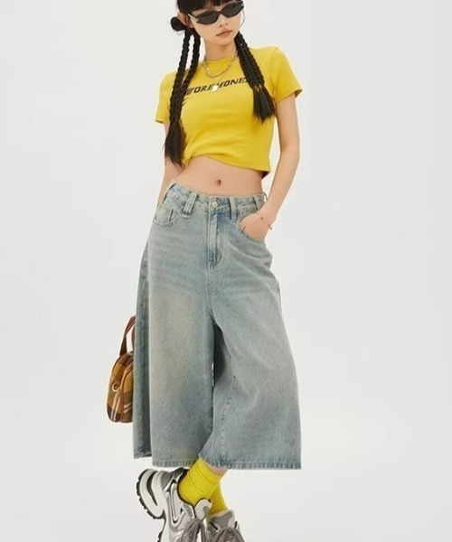 REBALANCE（リバランス）の「レディースハーフデニムパンツ（デニムパンツ・レディース・A・LARGE/X-LARGE/MEDIUM）」の7枚目の写真