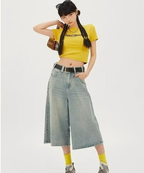 REBALANCE（リバランス）の「レディースハーフデニムパンツ（デニムパンツ・レディース・A・LARGE/X-LARGE/MEDIUM）」の8枚目の写真