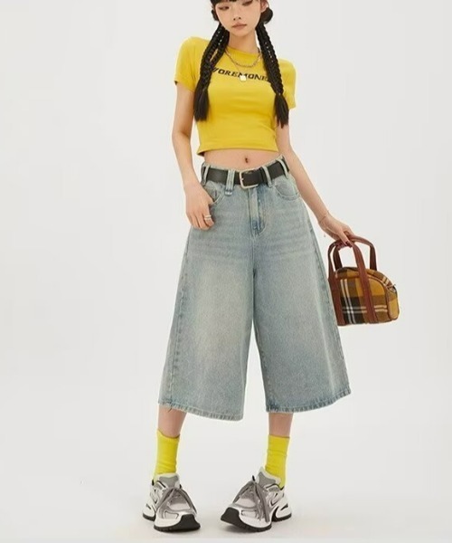 REBALANCE（リバランス）の「レディースハーフデニムパンツ（デニムパンツ・レディース・A・LARGE/X-LARGE/MEDIUM）」の10枚目の写真
