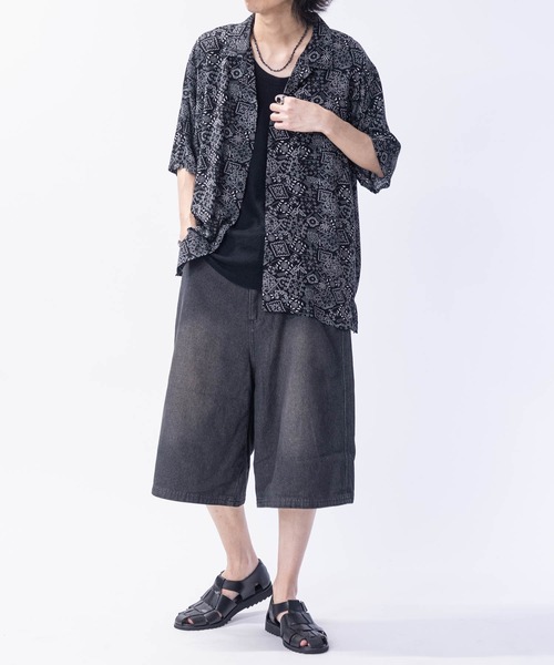 JOHN'S CLOSET（ジョンズクローゼット）の「【t】12Oz ブラストオーバーダイ デニムハーフパンツ（デニムパンツ・メンズ・ブラック/ブルー/チャコールグレー/ネイビー・MEDIUM/LARGE）」の17枚目の写真