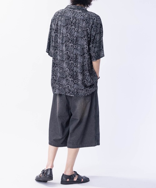 JOHN'S CLOSET（ジョンズクローゼット）の「【t】12Oz ブラストオーバーダイ デニムハーフパンツ（デニムパンツ・メンズ・ブラック/ブルー/チャコールグレー/ネイビー・MEDIUM/LARGE）」の19枚目の写真