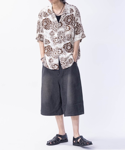 JOHN'S CLOSET（ジョンズクローゼット）の「【t】12Oz ブラストオーバーダイ デニムハーフパンツ（デニムパンツ・メンズ・ブラック/ブルー/チャコールグレー/ネイビー・MEDIUM/LARGE）」の20枚目の写真