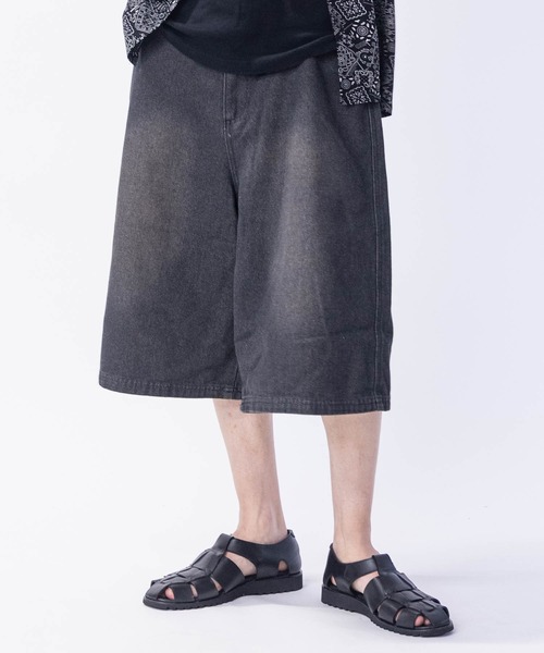 JOHN'S CLOSET（ジョンズクローゼット）の「【t】12Oz ブラストオーバーダイ デニムハーフパンツ（デニムパンツ・メンズ・ブラック/ブルー/チャコールグレー/ネイビー・MEDIUM/LARGE）」の14枚目の写真