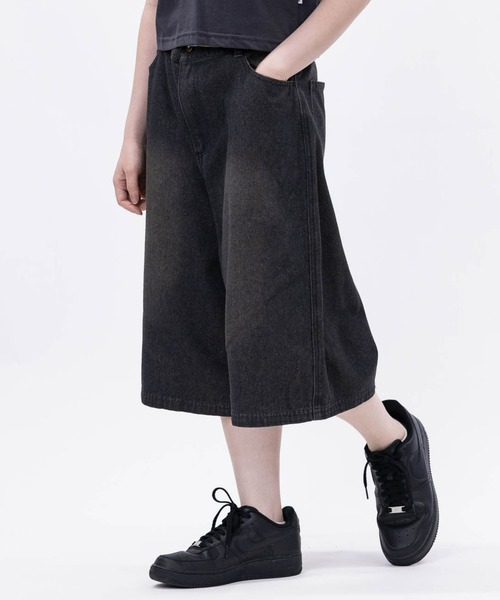 JOHN'S CLOSET（ジョンズクローゼット）の「【t】12Oz ブラストオーバーダイ デニムハーフパンツ（デニムパンツ・メンズ・ブラック/ブルー/チャコールグレー/ネイビー・MEDIUM/LARGE）」の6枚目の写真