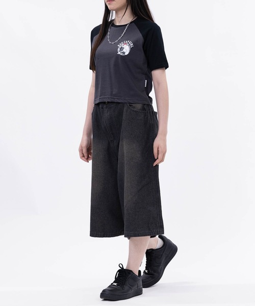 JOHN'S CLOSET（ジョンズクローゼット）の「【t】12Oz ブラストオーバーダイ デニムハーフパンツ（デニムパンツ・メンズ・ブラック/ブルー/チャコールグレー/ネイビー・MEDIUM/LARGE）」の9枚目の写真