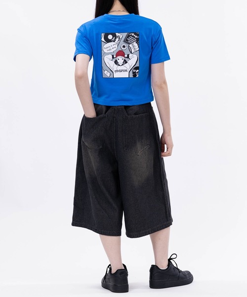 JOHN'S CLOSET（ジョンズクローゼット）の「【t】12Oz ブラストオーバーダイ デニムハーフパンツ（デニムパンツ・メンズ・ブラック/ブルー/チャコールグレー/ネイビー・MEDIUM/LARGE）」の13枚目の写真