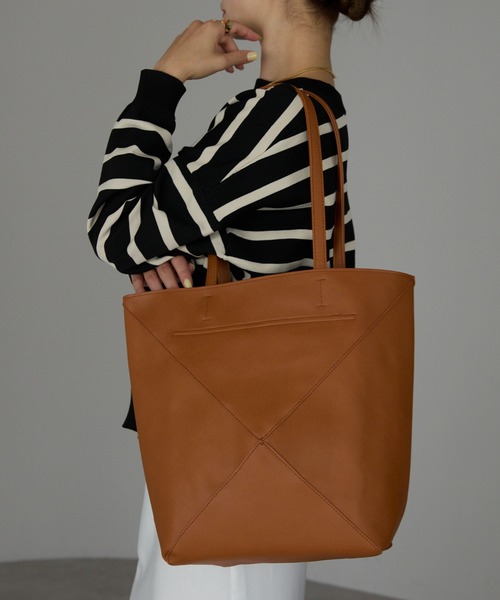 セール】【グッシオベーシック】ZOZO限定 パネルトートバッグ