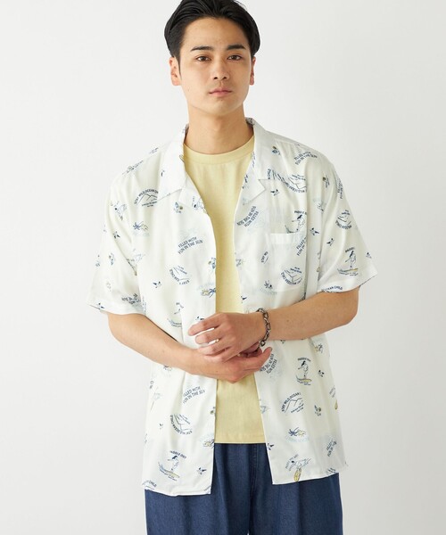 SHIPS Colors:〈洗濯機可能〉レーヨン プリント シャツ（シャツ
