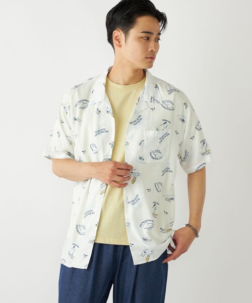 SHIPS Colors:〈洗濯機可能〉レーヨン プリント シャツ（シャツ