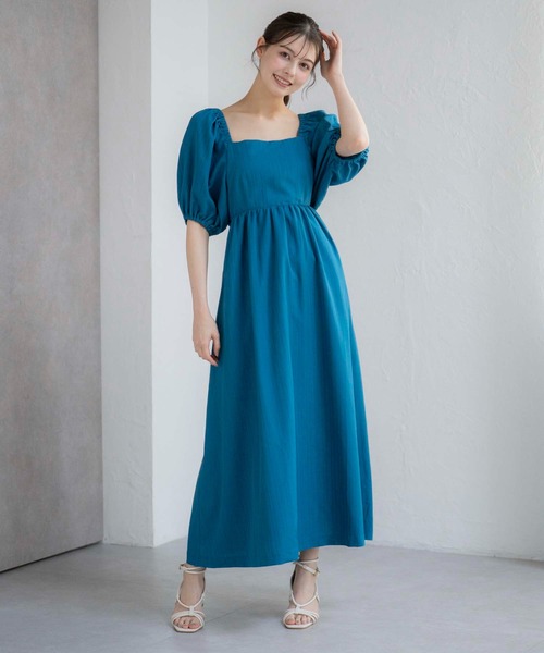 NOELA（ノエラ）の「バックリボンマキシワンピ（ワンピース・レディース・イエロー/ベージュ/ブルー・M/S）」の7枚目の写真