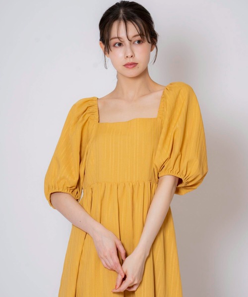 NOELA（ノエラ）の「バックリボンマキシワンピ（ワンピース・レディース・イエロー/ベージュ/ブルー・M/S）」の15枚目の写真