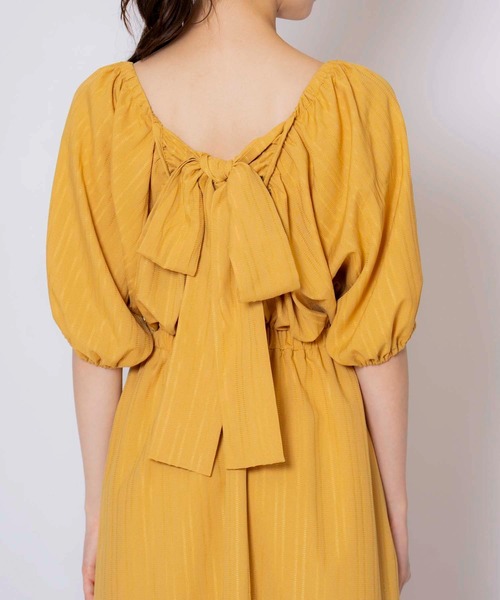 NOELA（ノエラ）の「バックリボンマキシワンピ（ワンピース・レディース・イエロー/ベージュ/ブルー・M/S）」の19枚目の写真