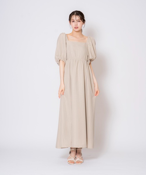 NOELA（ノエラ）の「バックリボンマキシワンピ（ワンピース・レディース・イエロー/ベージュ/ブルー・M/S）」の20枚目の写真