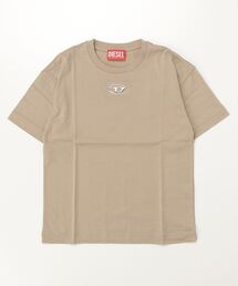 ディーゼル　ベージュ　シャツ T-BOXT-SLITS-R23 Dirty-effect T-shirt with contrast effects