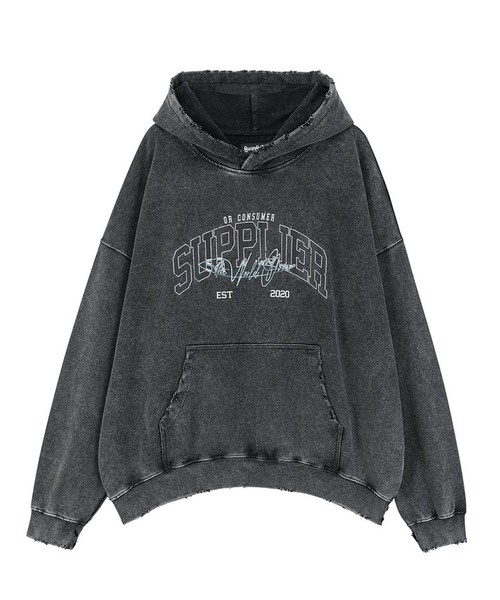 SUPPLIER（サプライヤー）の「SUPPLIER/サプライヤー Vintage Wash College Logo Hoodie カレッジロゴ フーディ―（パーカー・メンズ・チャコール/パープル・XL/L/M）」の3枚目の写真