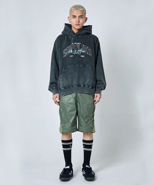 SUPPLIER（サプライヤー）の「SUPPLIER/サプライヤー Vintage Wash College Logo Hoodie カレッジロゴ フーディ―（パーカー・メンズ・チャコール/パープル・XL/L/M）」の6枚目の写真