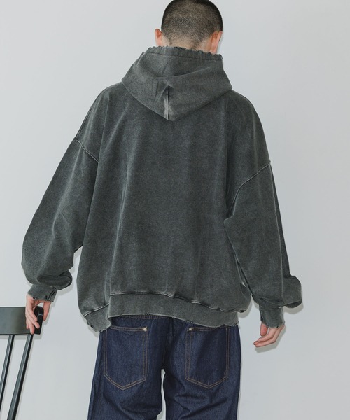 SUPPLIER（サプライヤー）の「SUPPLIER/サプライヤー Vintage Wash College Logo Hoodie カレッジロゴ フーディ―（パーカー・メンズ・チャコール/パープル・XL/L/M）」の16枚目の写真