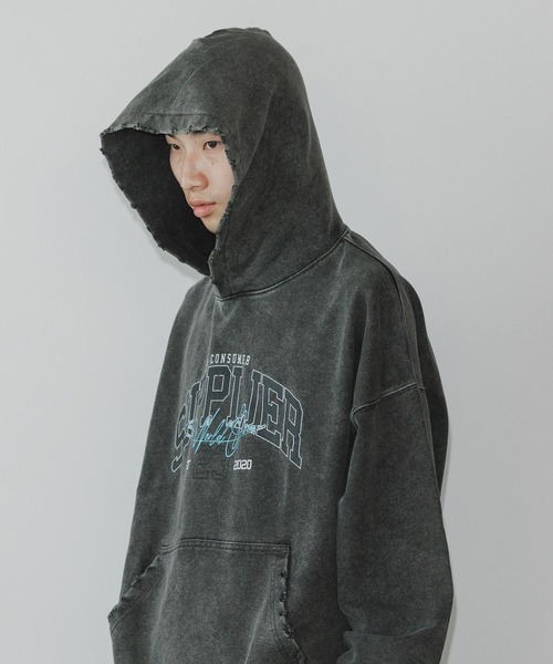 SUPPLIER（サプライヤー）の「SUPPLIER/サプライヤー Vintage Wash College Logo Hoodie カレッジロゴ フーディ―（パーカー・メンズ・チャコール/パープル・XL/L/M）」の13枚目の写真