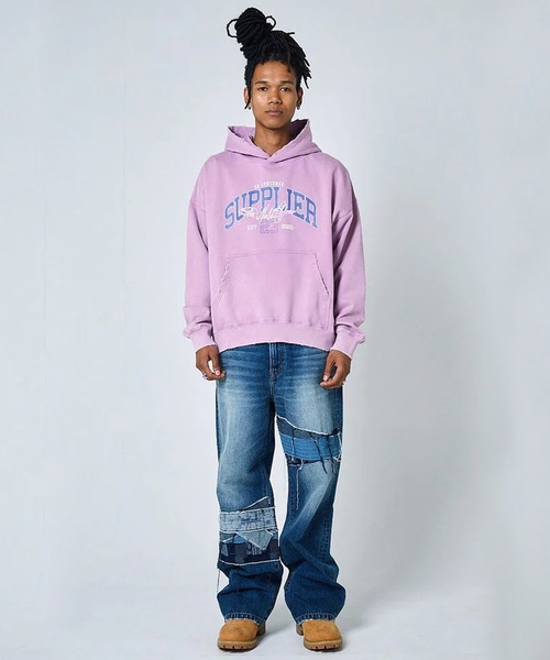 SUPPLIER（サプライヤー）の「SUPPLIER/サプライヤー Vintage Wash College Logo Hoodie カレッジロゴ フーディ―（パーカー・メンズ・チャコール/パープル・XL/L/M）」の21枚目の写真