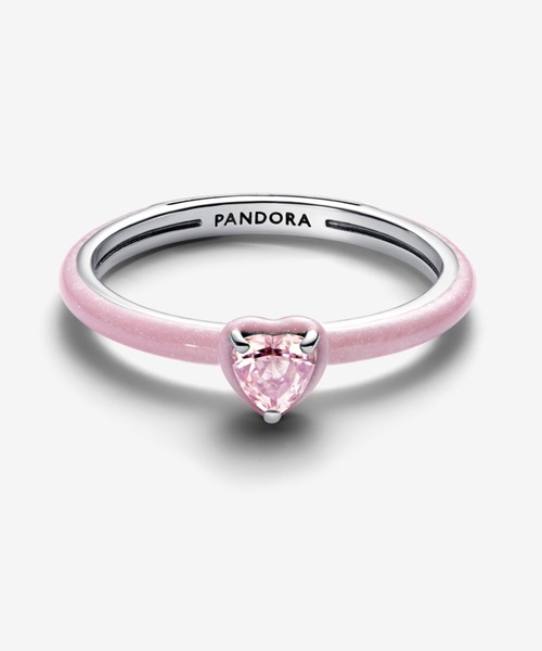PANDORA（パンドラ）の「ピンク チャクラ ハート リング（リング・レディース・シルバー・54/52/56/50）」の2枚目の写真