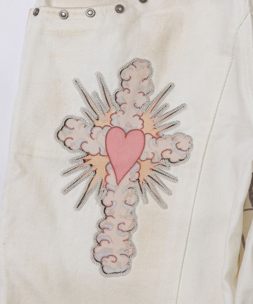 Sculptor X Ed Hardy] Cracked Angel Denim（デニムパンツ