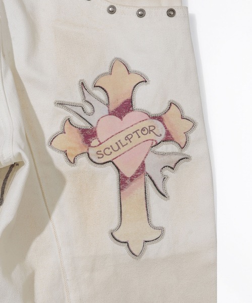 【SCULPTOR】 クラックド エンジェル デニム Sculptor X Ed Hardy] Cracked Angel Denim（デニムパンツ