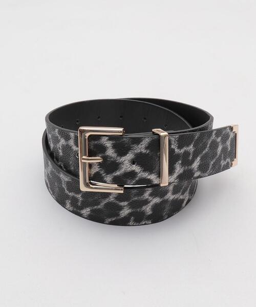セール】WEGO/スクエアバックルレオパードベルト（ベルト）｜WEGO