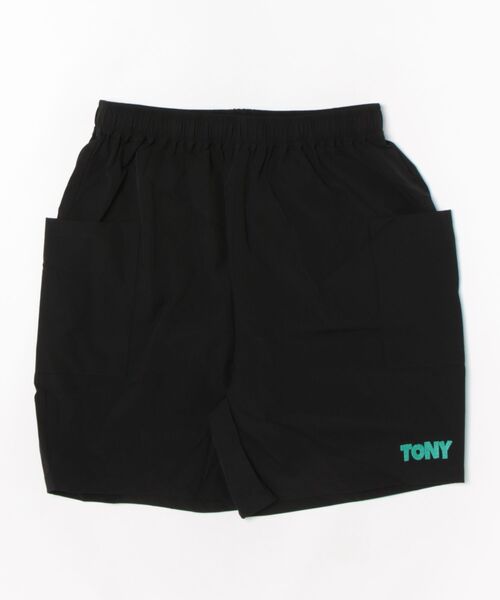 TONY TAIZSUN (トニータイズサン) SEBASTIAN LINE SHORTS (セバスチャンラインショーツ) BLACK トニータイズサン　ショートパンツ