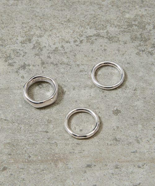 And A アンドエー / SILVER925 TEXTURED CIRCLE RING シルバー925
