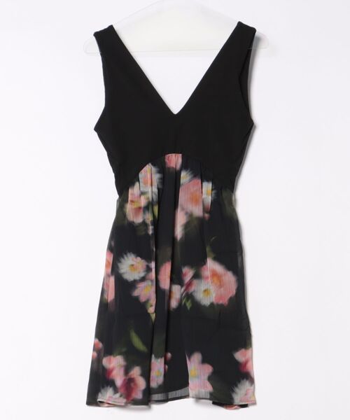 Desigual(デシグアル)の「バイカラーフローラルミニワンピース(ワンピース・レディース・ブラック・S/M/L/XS/XL)」の3枚目の写真