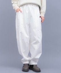 デニム切替テーパードパンツ