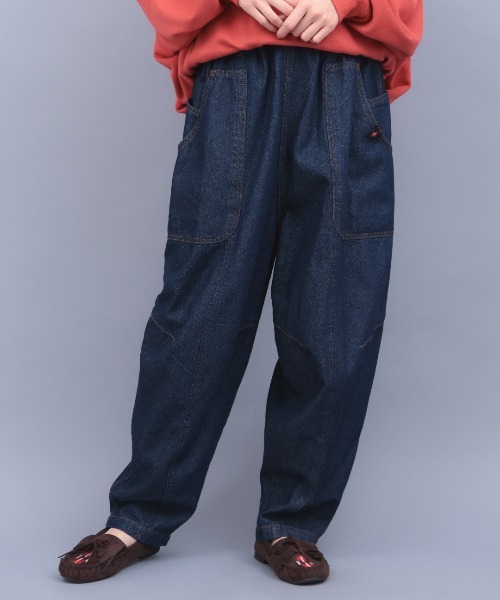 チチカカ（チチカカ）の「デニム切替テーパードパンツ（その他パンツ・レディース・オフホワイト/ブラック/インディゴブルー・FREE）」の3枚目の写真