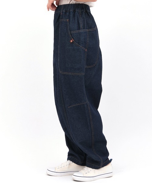 チチカカ（チチカカ）の「デニム切替テーパードパンツ（その他パンツ・レディース・オフホワイト/ブラック/インディゴブルー・FREE）」の7枚目の写真