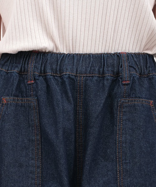 チチカカ（チチカカ）の「デニム切替テーパードパンツ（その他パンツ・レディース・オフホワイト/ブラック/インディゴブルー・FREE）」の9枚目の写真