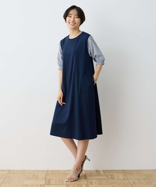 DECOY SINCE 1981（デコイシンスイチキュウハチイチ）の「2025年夏【接触冷感】切替ワンピース（ワンピース・レディース・チャコールグレー/ネイビー・M/L/LL）」の17枚目の写真