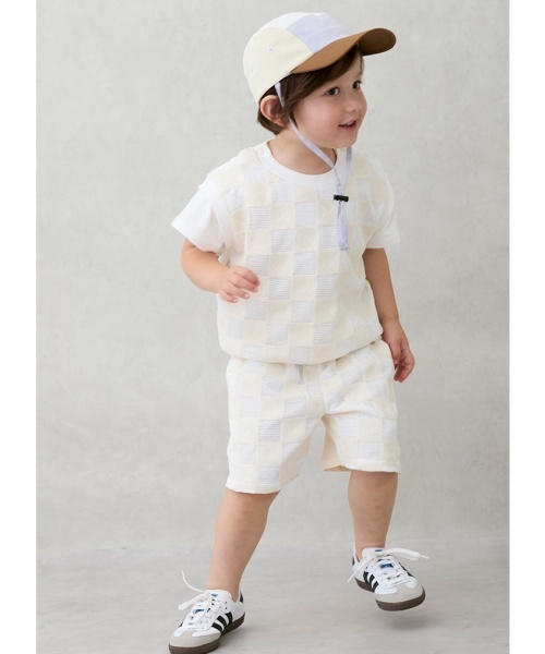 petit main（プティマイン）の「撥水日除けジェットキャップ（キャップ・キッズ・ラベンダー/チャコール/キナリ/カラフル・52cm/50cm/54cm）」の15枚目の写真